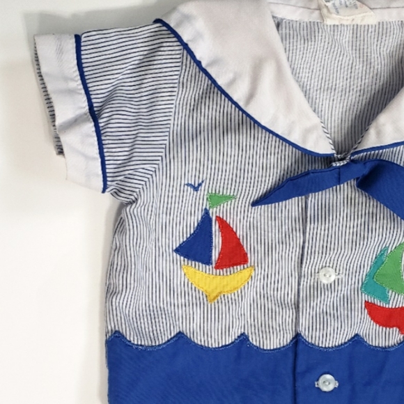 Vintage 80s Sailor Top - Picture 2 of 5